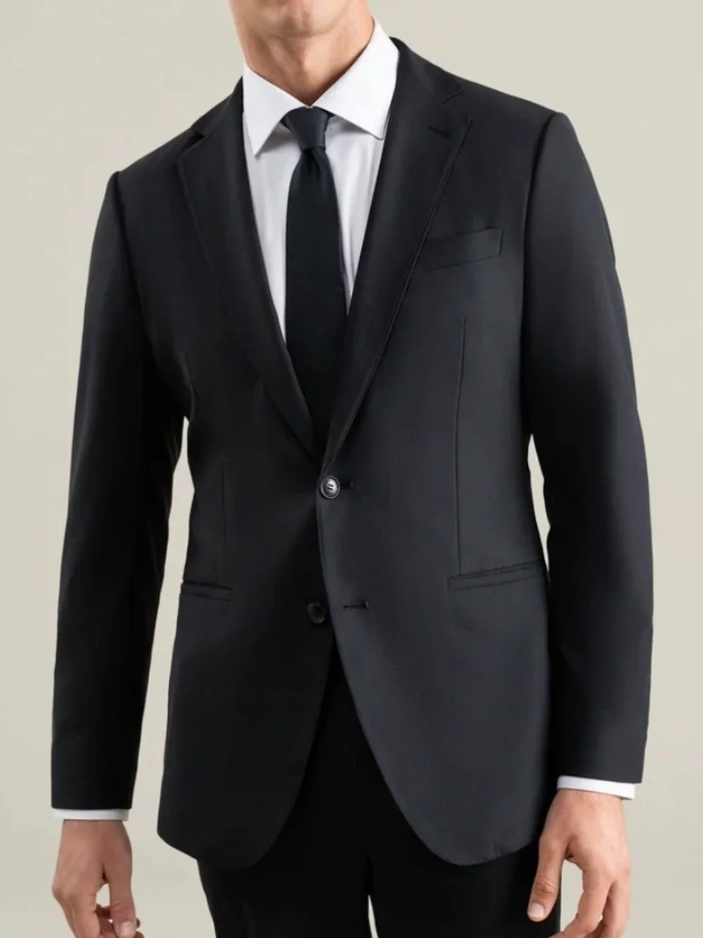 Sene Studio Soho Flex Men's Black Two-Button Tailored Blazer. 40L NWT