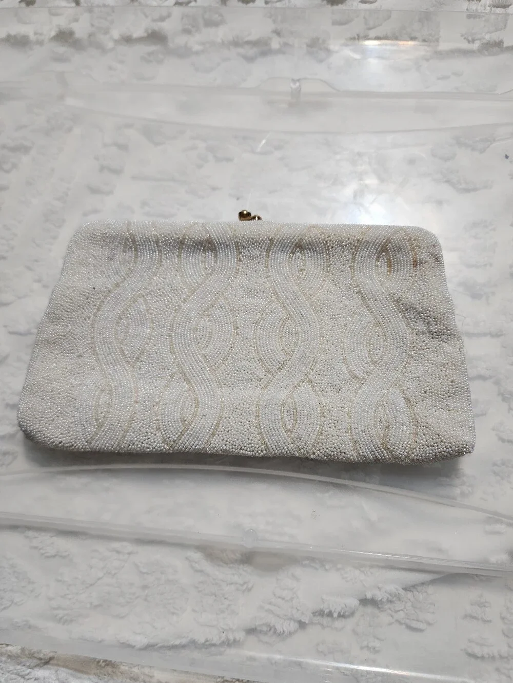 Magid Vintage Hand Beaded Purse Evening Bag, Made in Japan Clutch