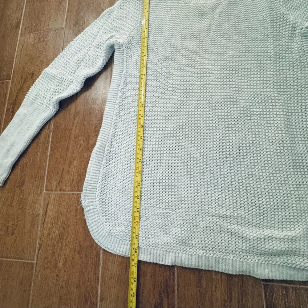 Open weave cotton blend white sweater
