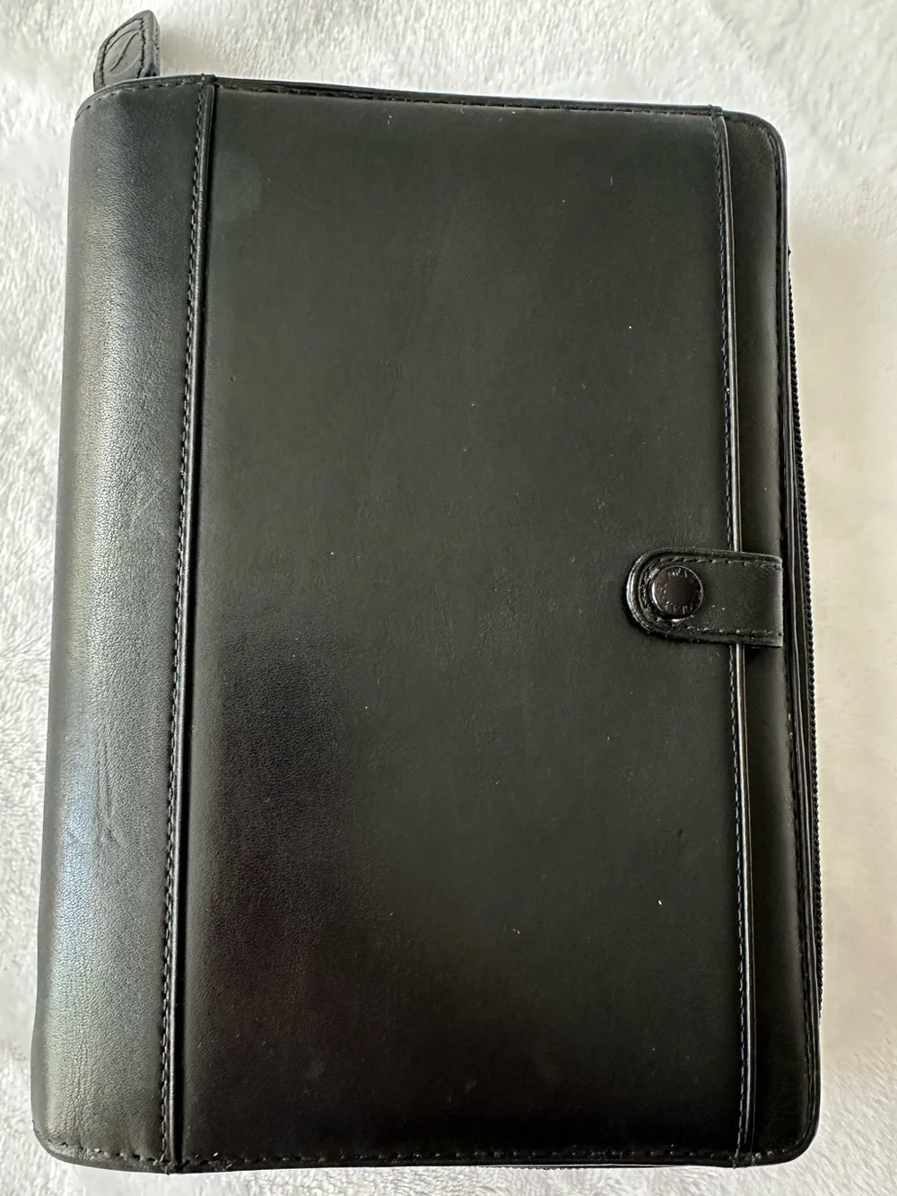 Filofax RARE Durham Black Deluxe Leather Personal Organizer