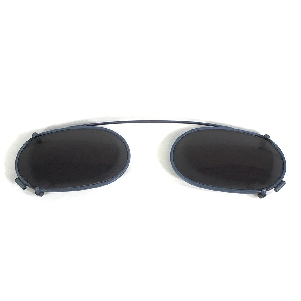 Vintage I.a. Eyeworks Clip On Sunglasses for NOMO Matte Blue Frames Gray Lenses