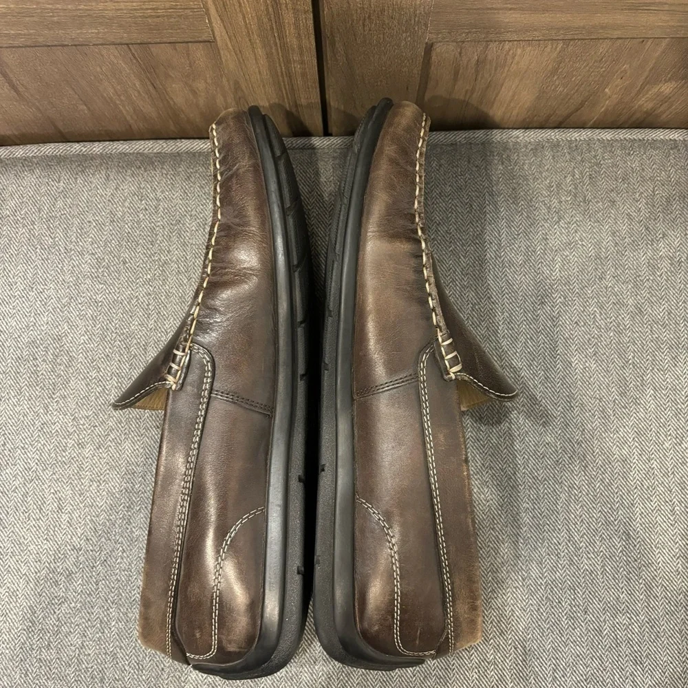 Ecco Classic Moc 2.0 Slip On Men's Brown Loafers Leather size 42 US 8-8.5
