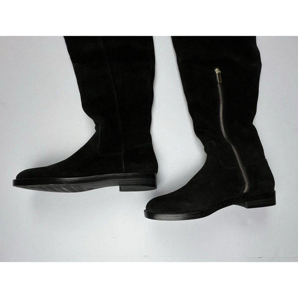 MERONA Boots Womens Size 8 Tessie Black Suede‎ Over-the-Knee Tall OTK Equestrian