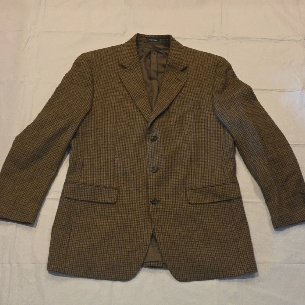Ralph Lauren Men's Wool/Cashmere Houndstooth Sport Coat Brown 42L‎