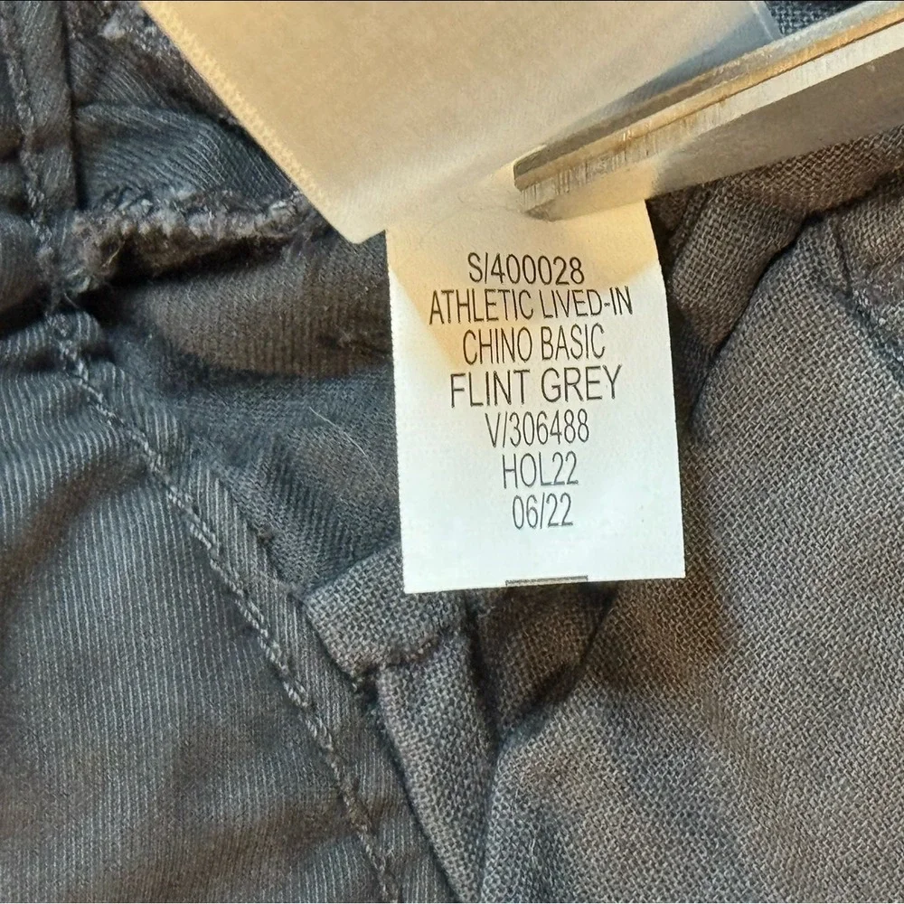 Banana Republic Gray Casual Athletic Fit Lived-In Chino Pants‎ Men's 32x36 Tall