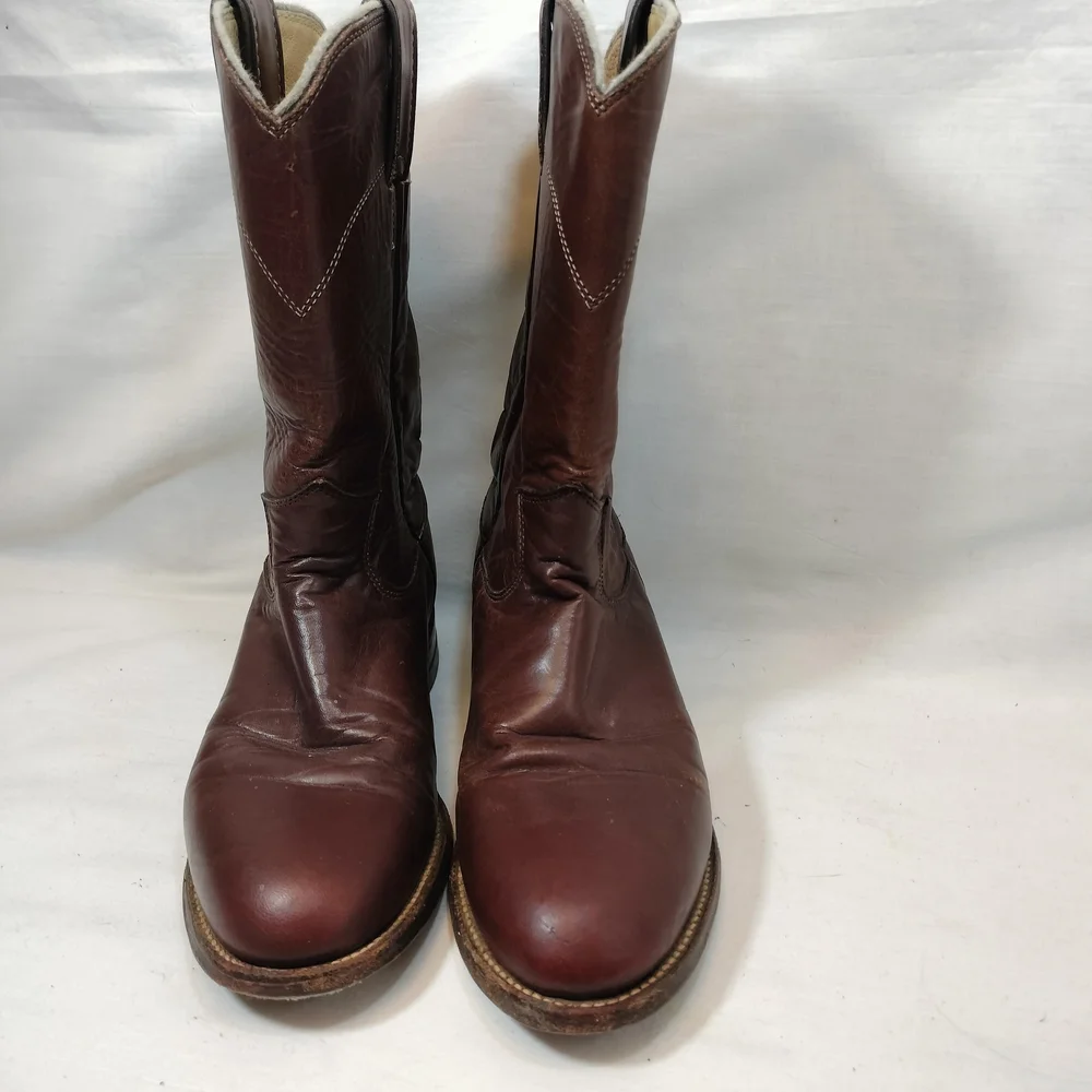 Justin Brown Leather‎ Roper Cowboy/Western Boots, Youth 5/women's 6