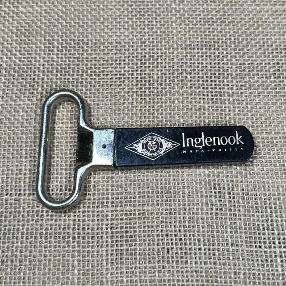 Inglenook Napa Valley CA Wine Opener 2 Prong Cork Puller‎ + Advertising Case