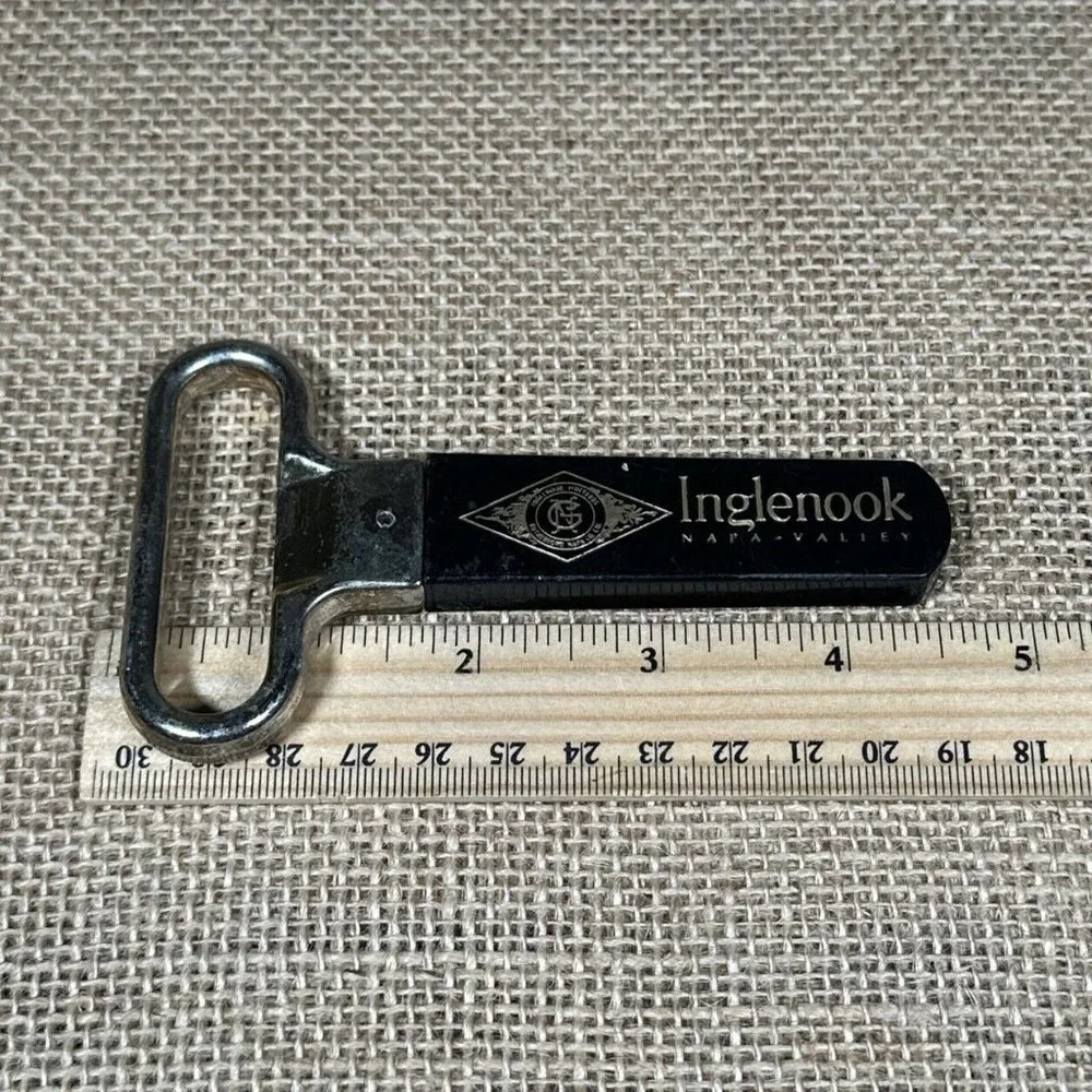 Inglenook Napa Valley CA Wine Opener 2 Prong Cork Puller‎ + Advertising Case