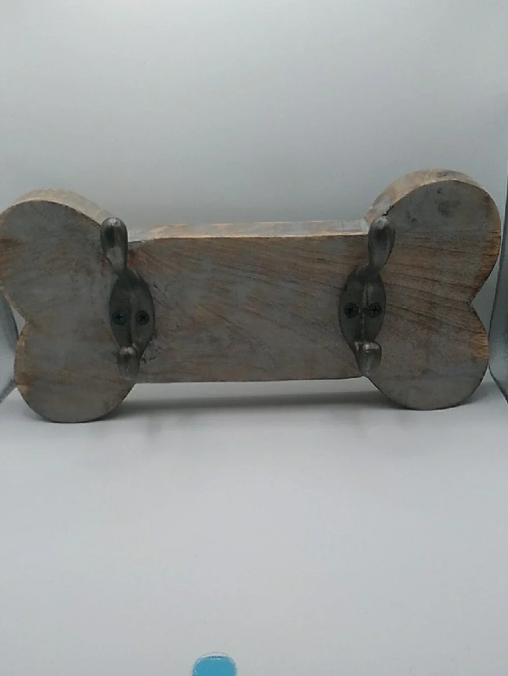 Wood Bone-Shaped Wall Hook Rack - Decorative Coat & Leash Holder (B7)
