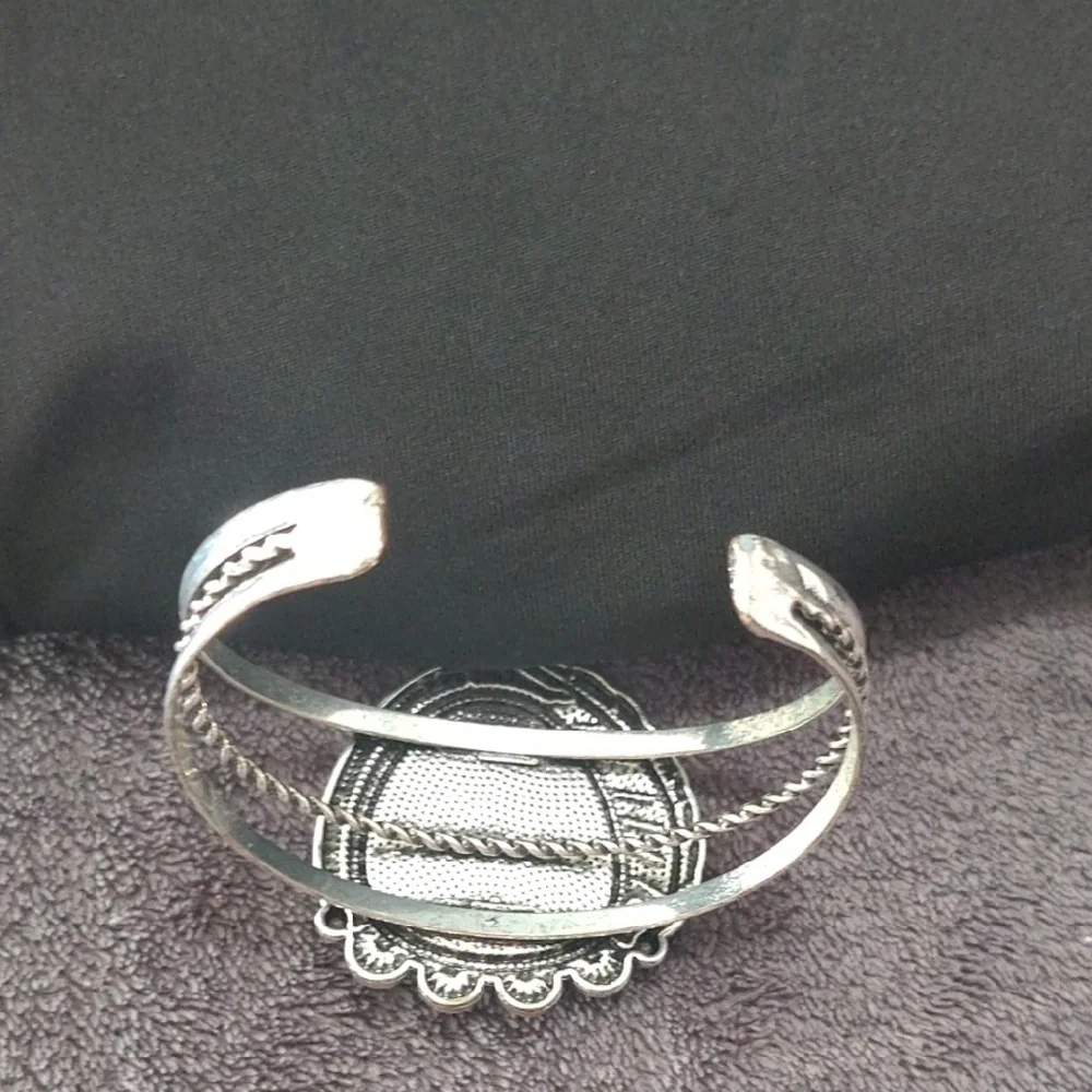 Silver and Black Statement Bracelet