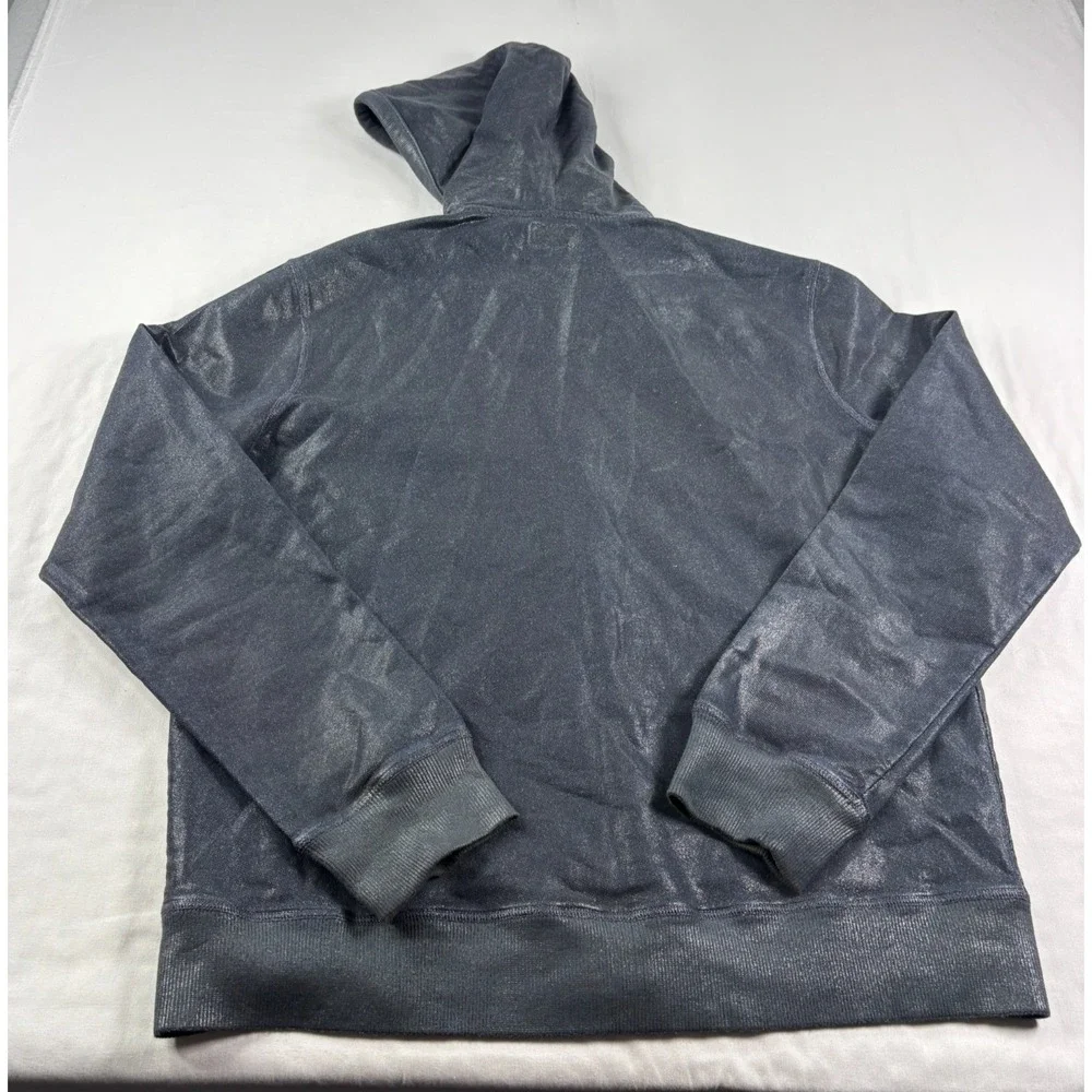 True Religion Hoodie Mens XL Blue Coated Full Zip Casual Jacket
