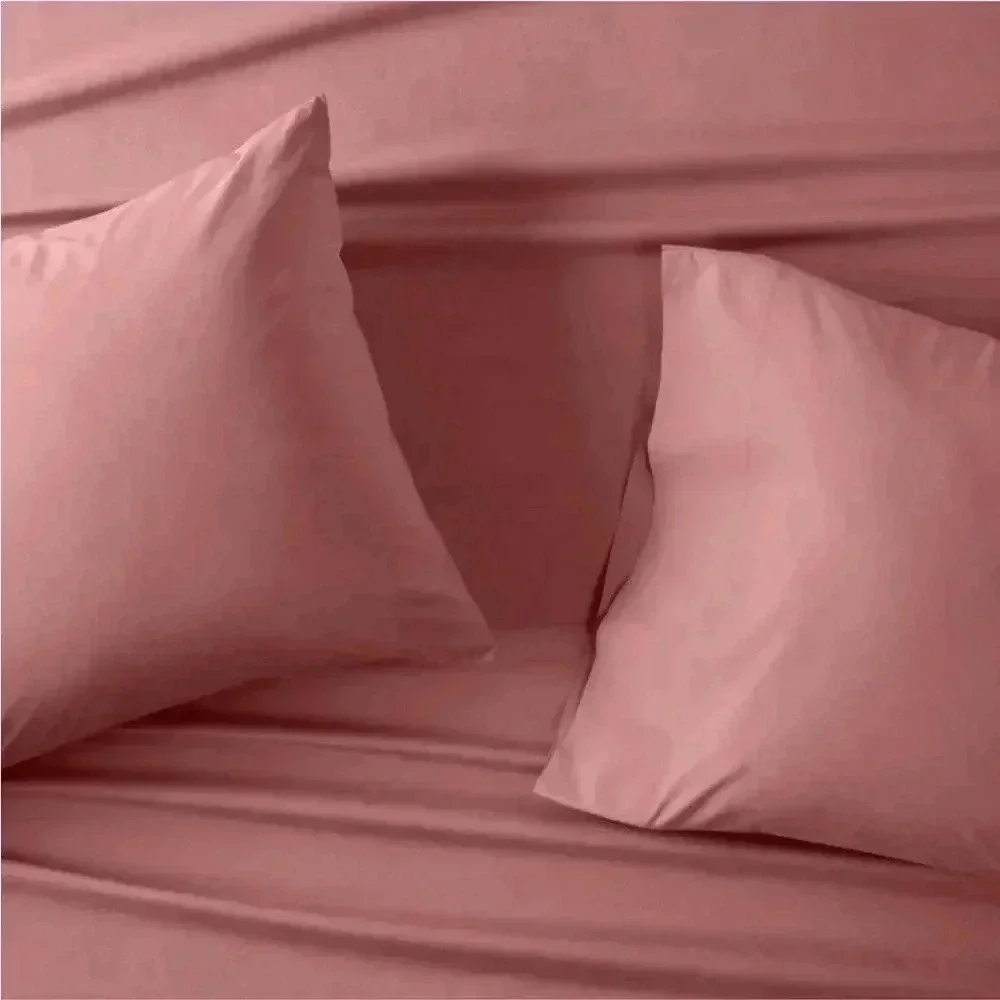NWT Full Washed Supima‎ Percale Solid Sheet Set Rose - Casaluna