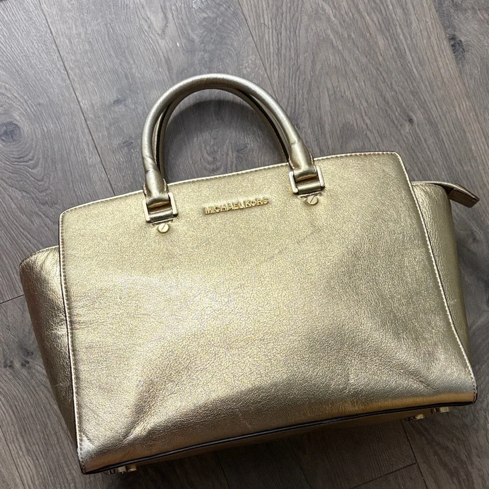Michael Kors SELMA large Gold Tote