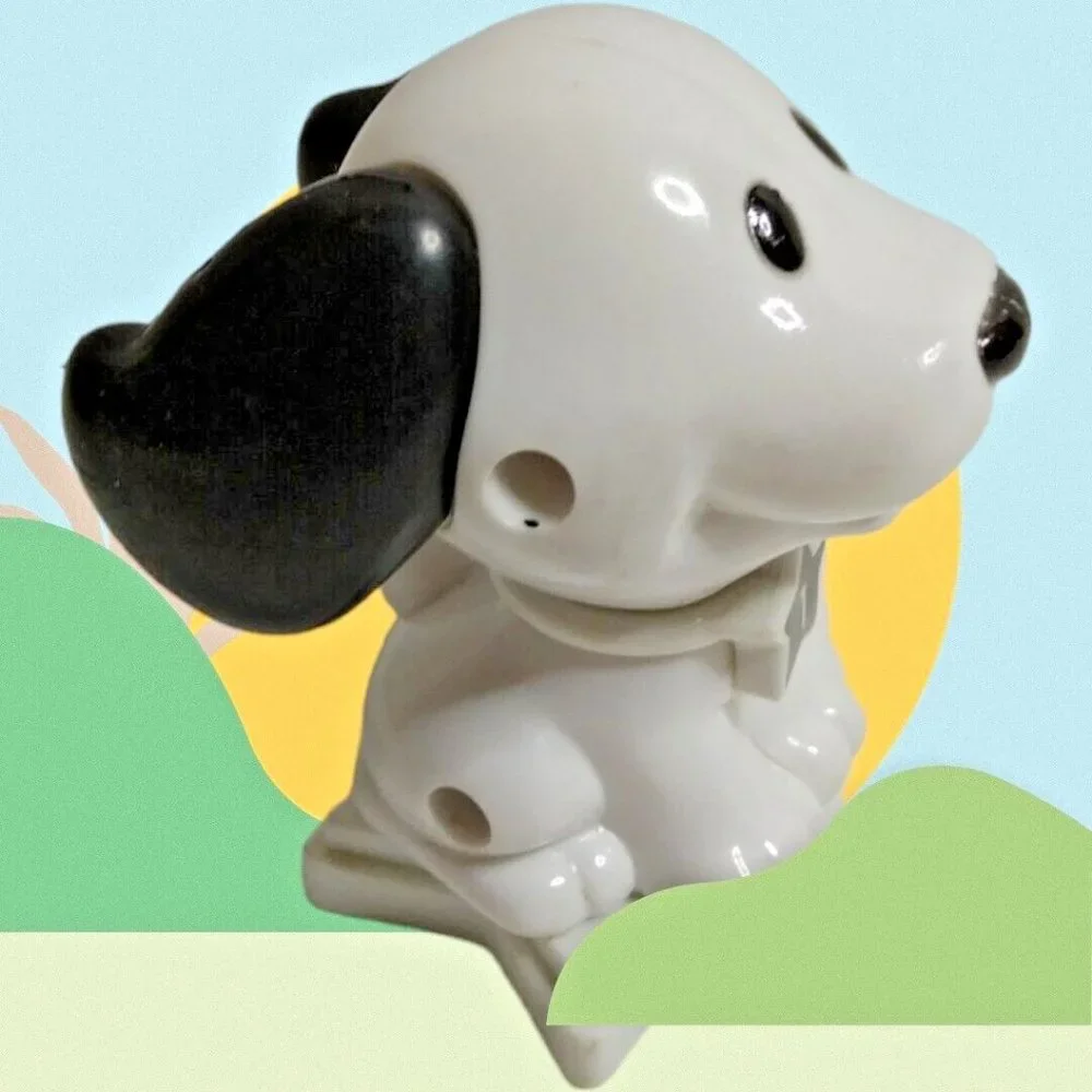 Cake Decoration Snoopy White Dog Collar Says #1 Action‎ Figure