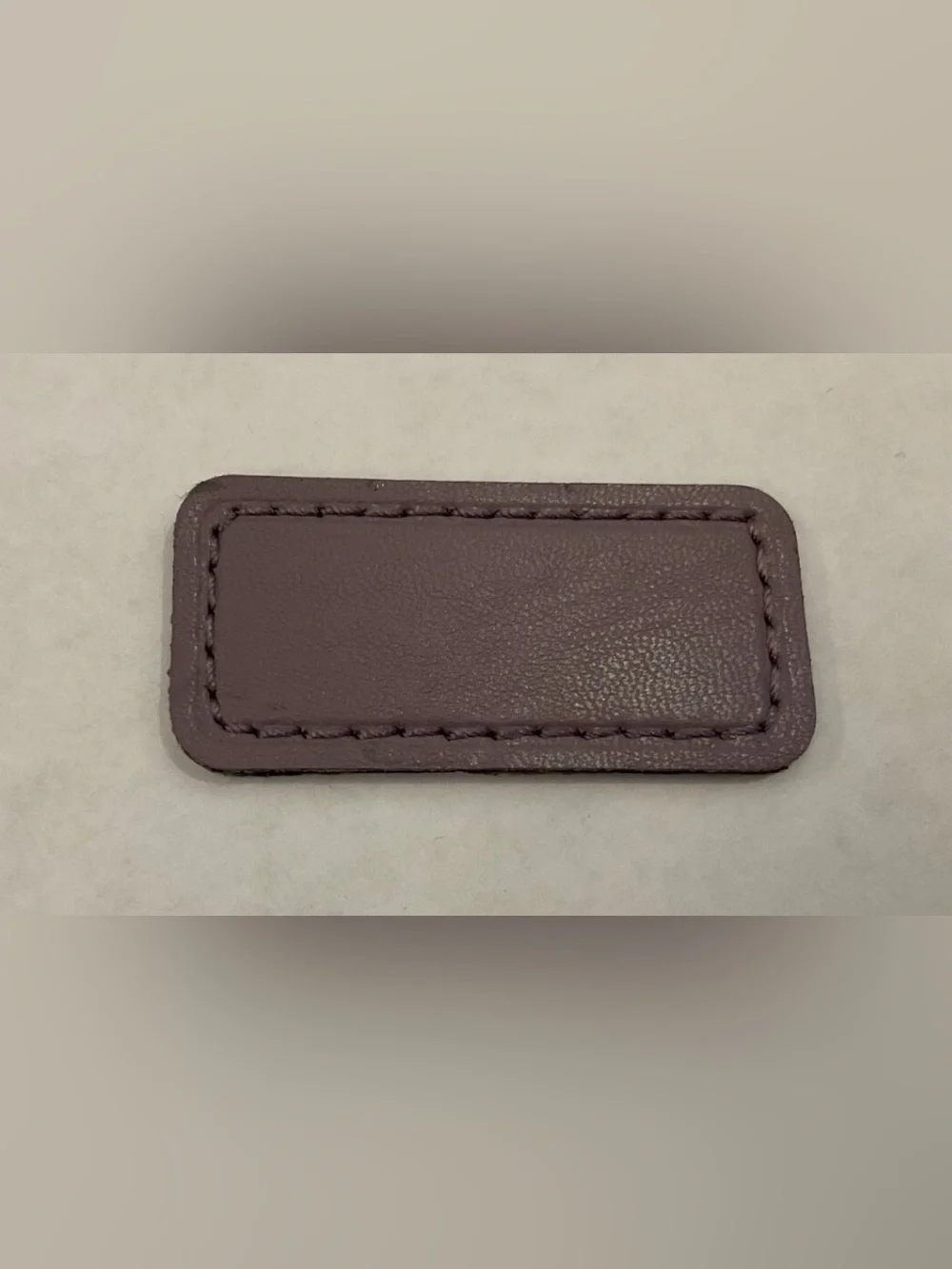 NEW Tumi Extra Small 2” x 15/16” Leather Monogram Patch in LILAC PURPLE