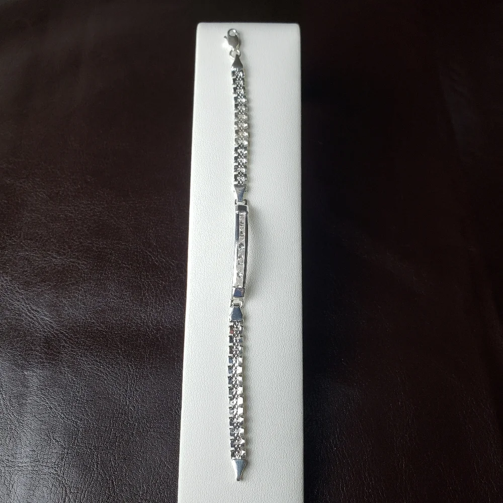 925 fine silver girl bracelet with zircon stones‎