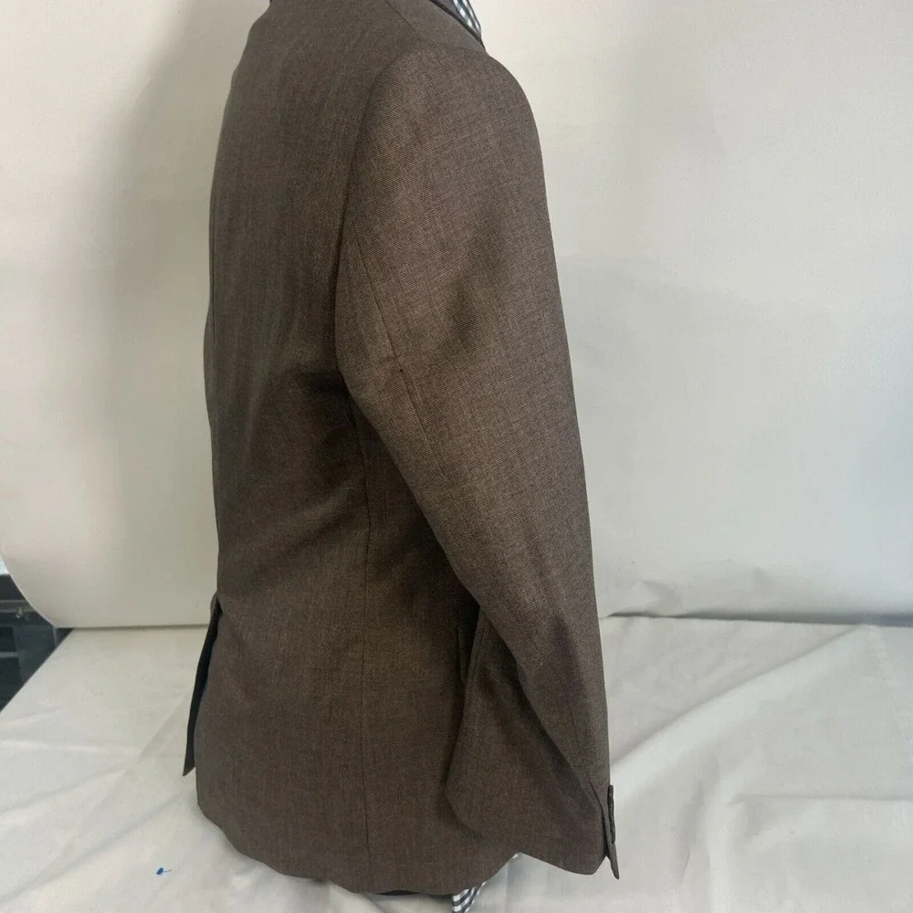 TURNBURY Men's Brown Blazer Jacket Silk &‎ Wool Blend 40 S