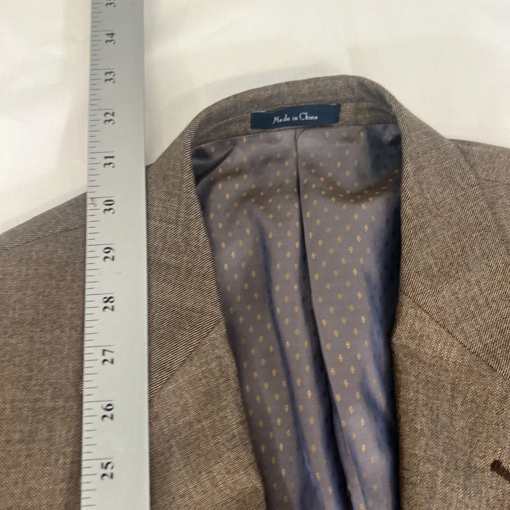 TURNBURY Men's Brown Blazer Jacket Silk &‎ Wool Blend 40 S