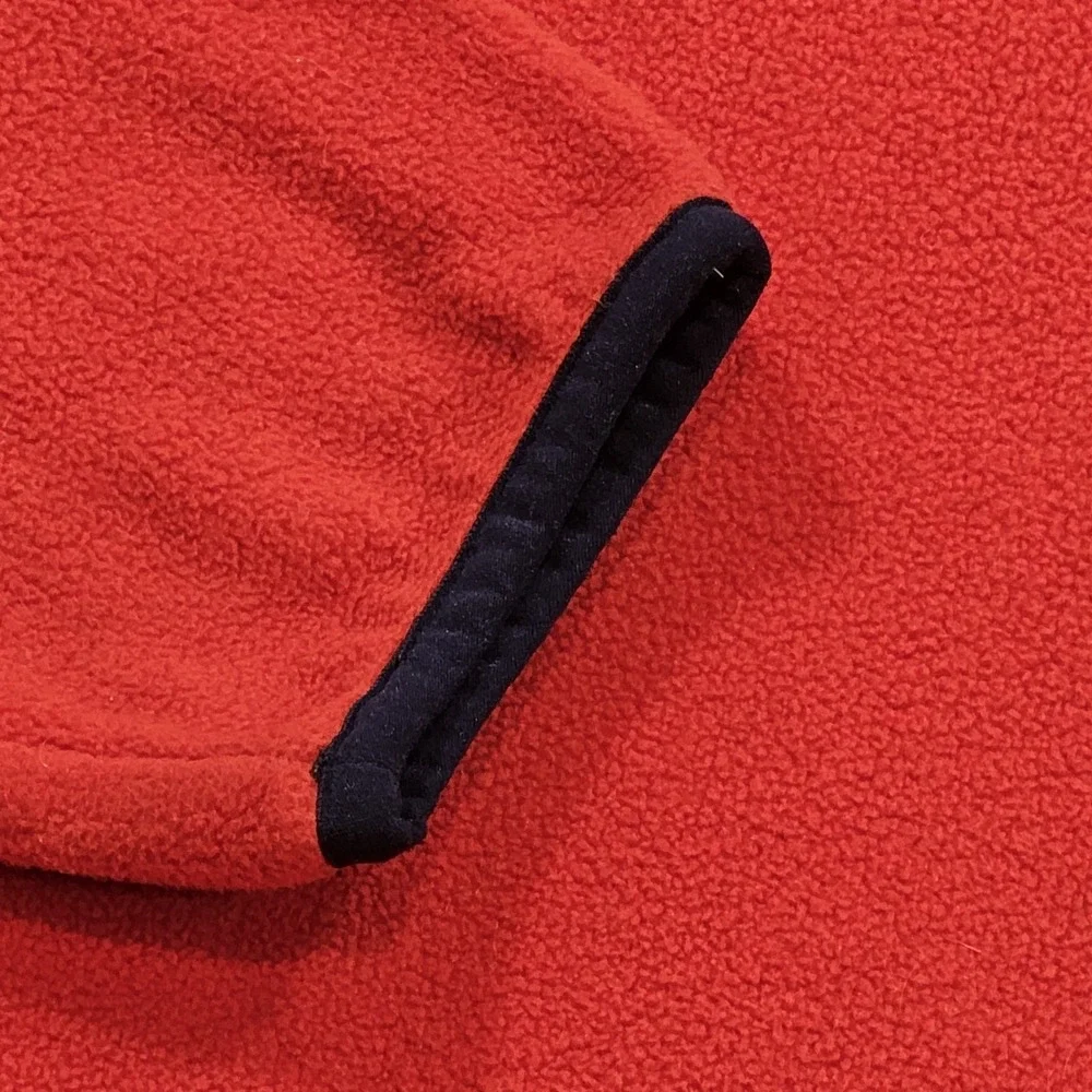 Polo Ralph Lauren Red Fleece Mens S‎ Sweater Mockneck Pullover 1/4 Snap Pockets