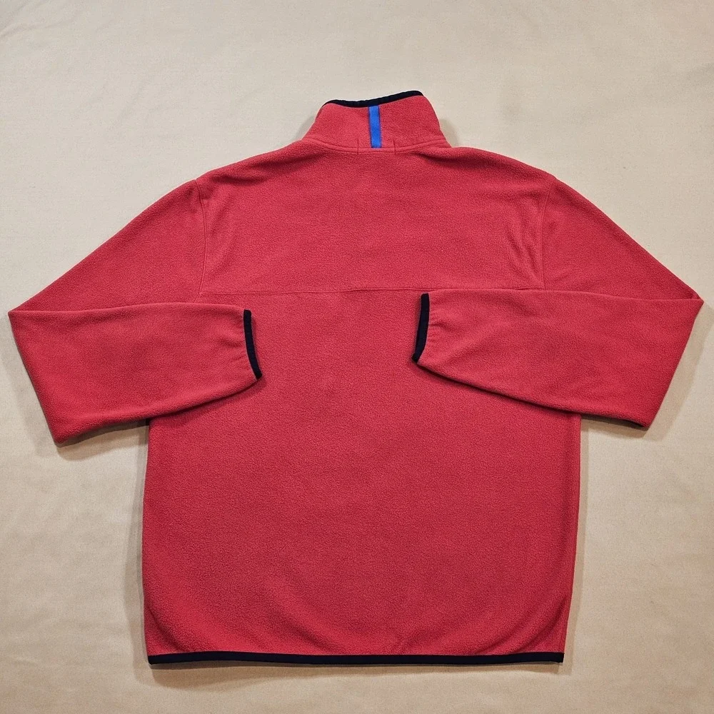 Polo Ralph Lauren Red Fleece Mens S‎ Sweater Mockneck Pullover 1/4 Snap Pockets