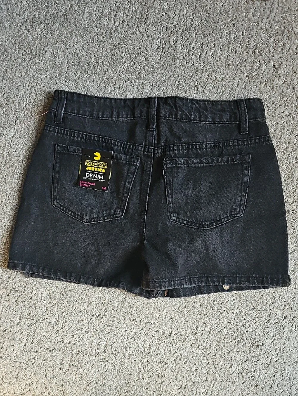 Justice black denim