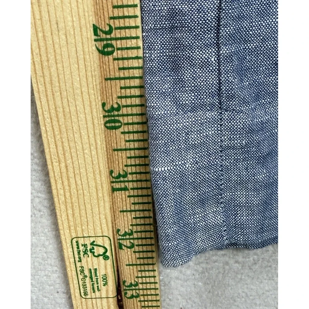Banana Republic Women's Sz 10 Blue‎ Martin Fit Linen Blend Business Office Pants