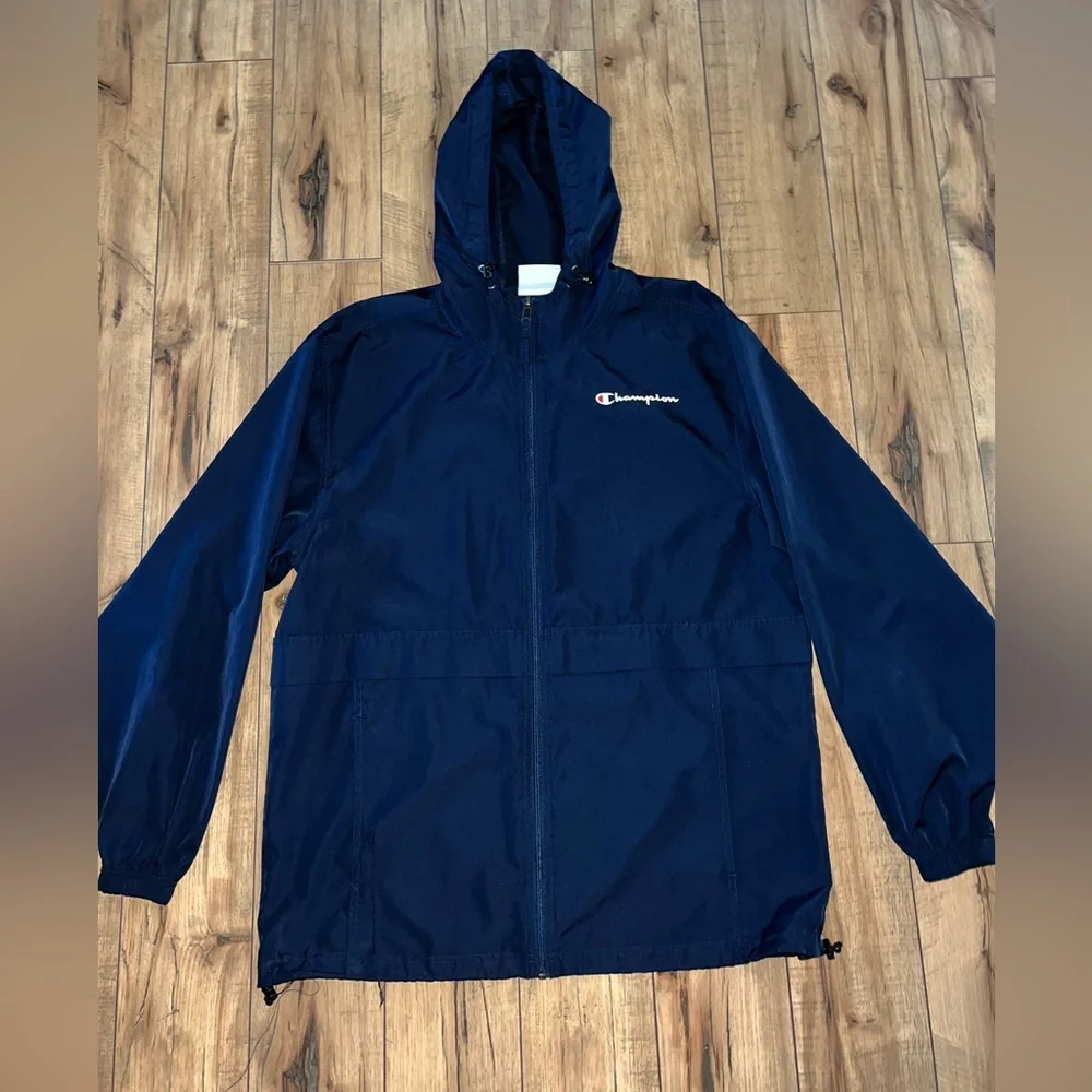 Dark blue champion windbreaker jacket