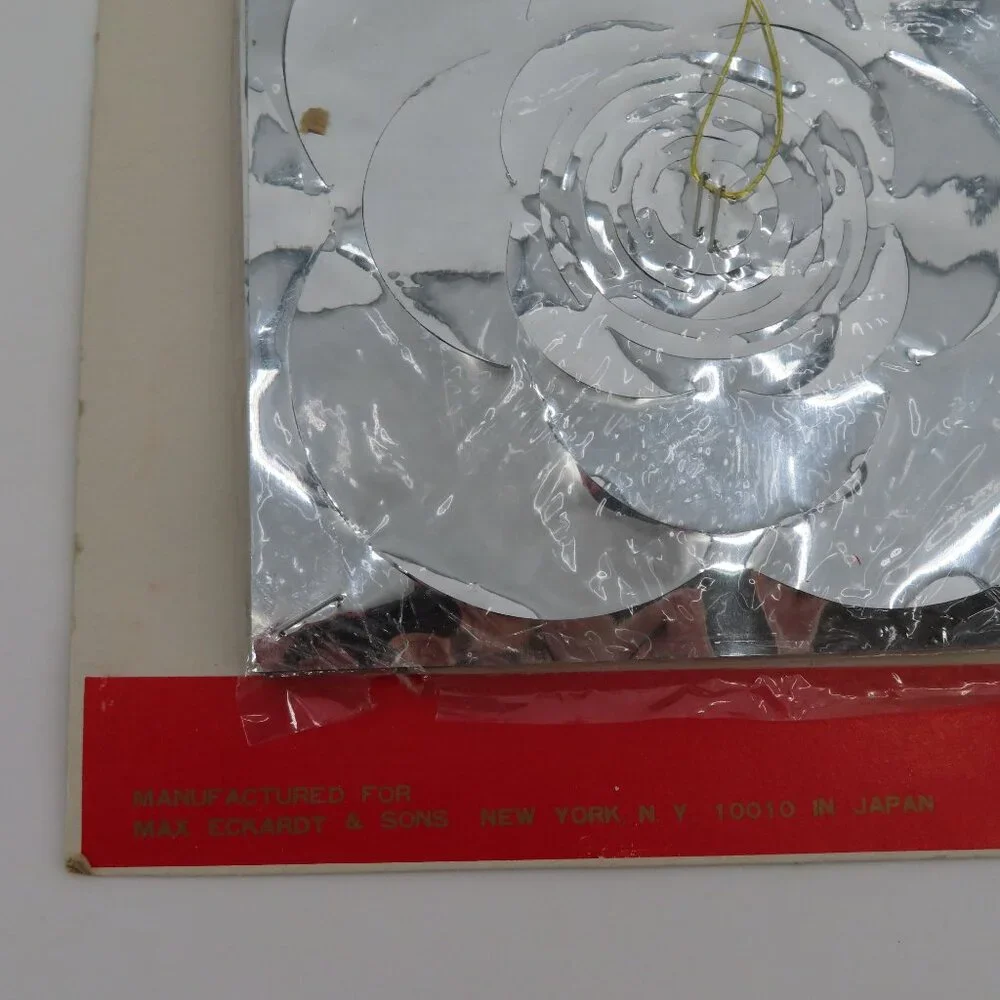 VTG Shiny Brite Christmas Garland Silver Foil 9 Feet Made in Japan Retro NEW