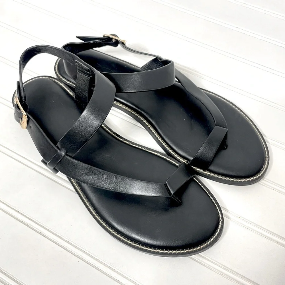 Joie Lennox Black Leather Women's Sandals 333