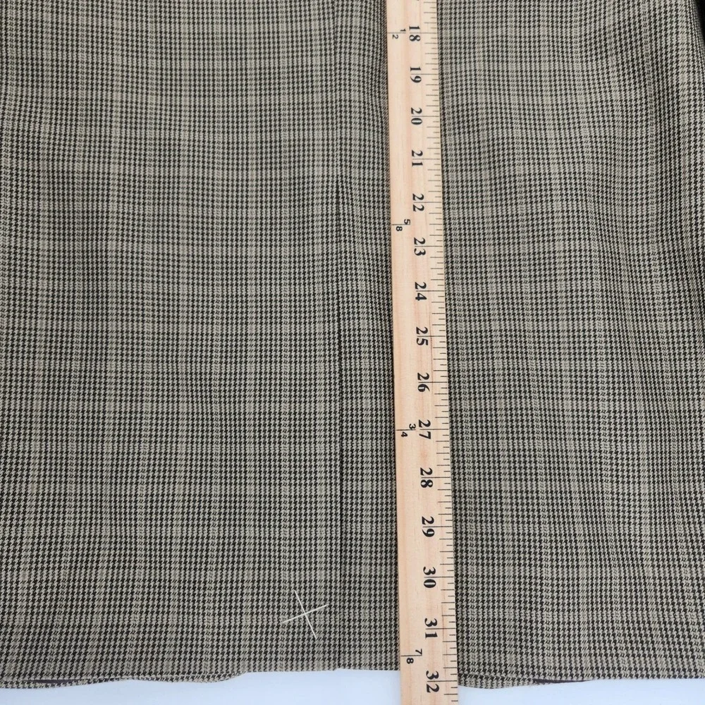 NWT Haggar Multitasker Blazer Mens 50R Brown Micro Check Sport Coat