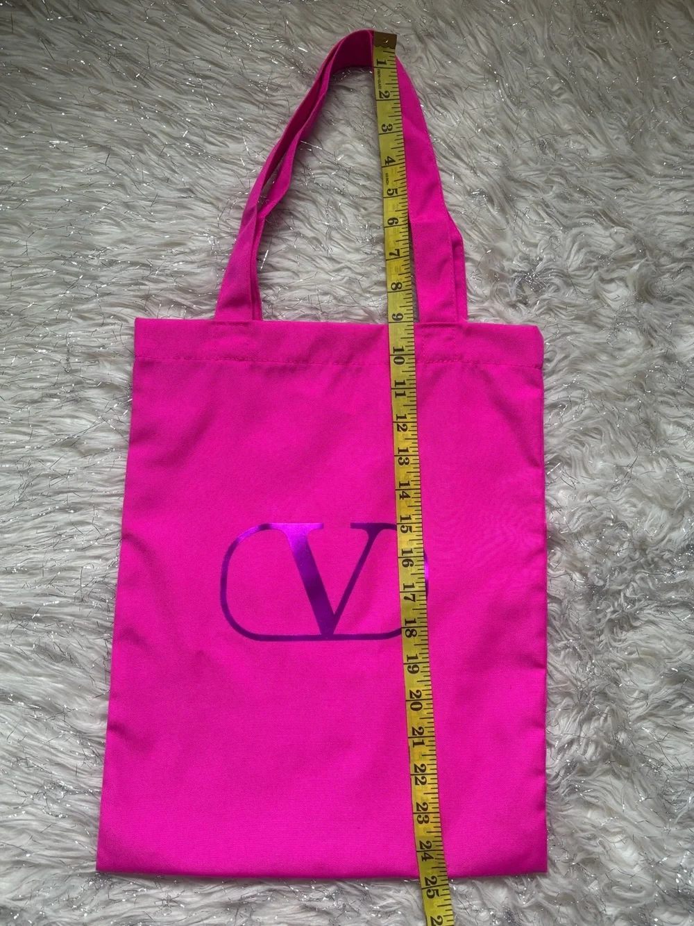 Valentino Hot Pink Logo Tote Bag