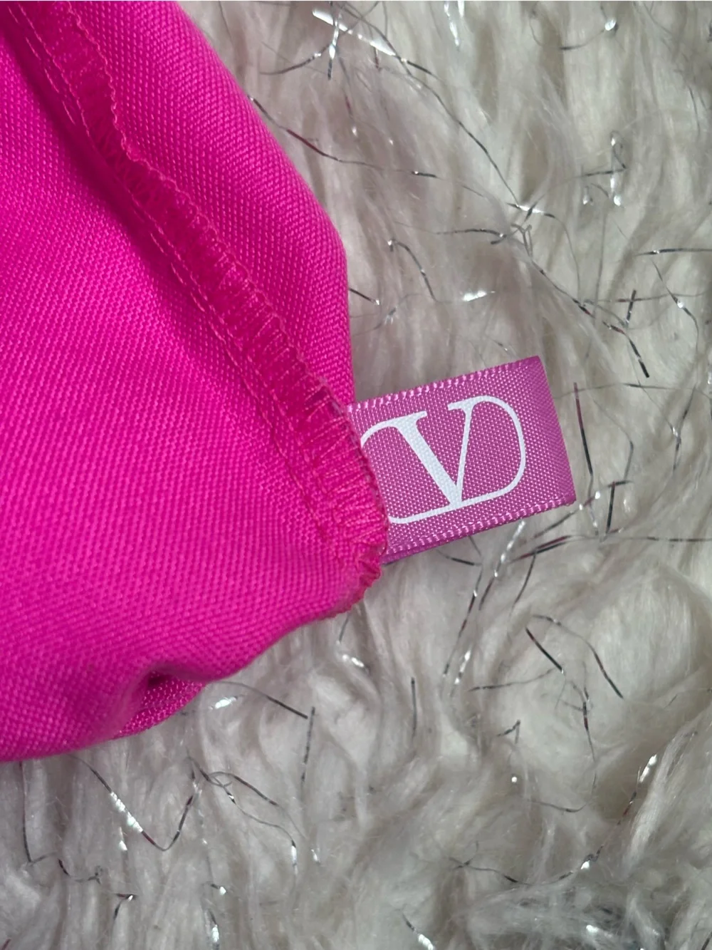 Valentino Hot Pink Logo Tote Bag