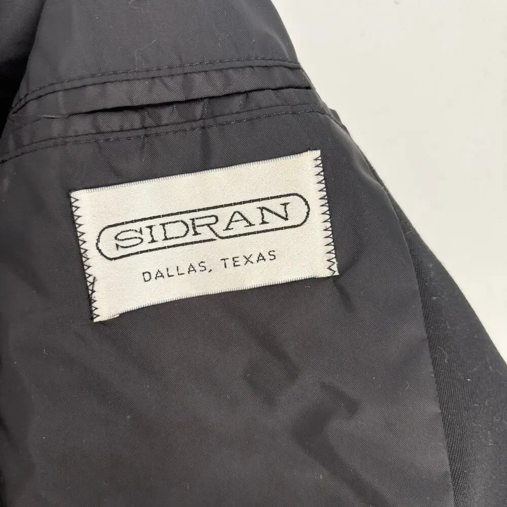 Military‎ Enlisted Windbreaker Jacket Mens 42S Black Wool Removable Liner Sidran