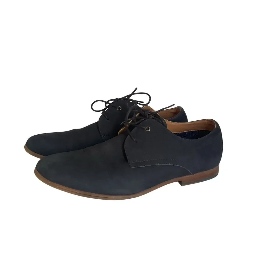 ALDO Viralian-2 Men’s Navy blue Lace Up Dress Shoes 9.5 Minimalist Oxford Style