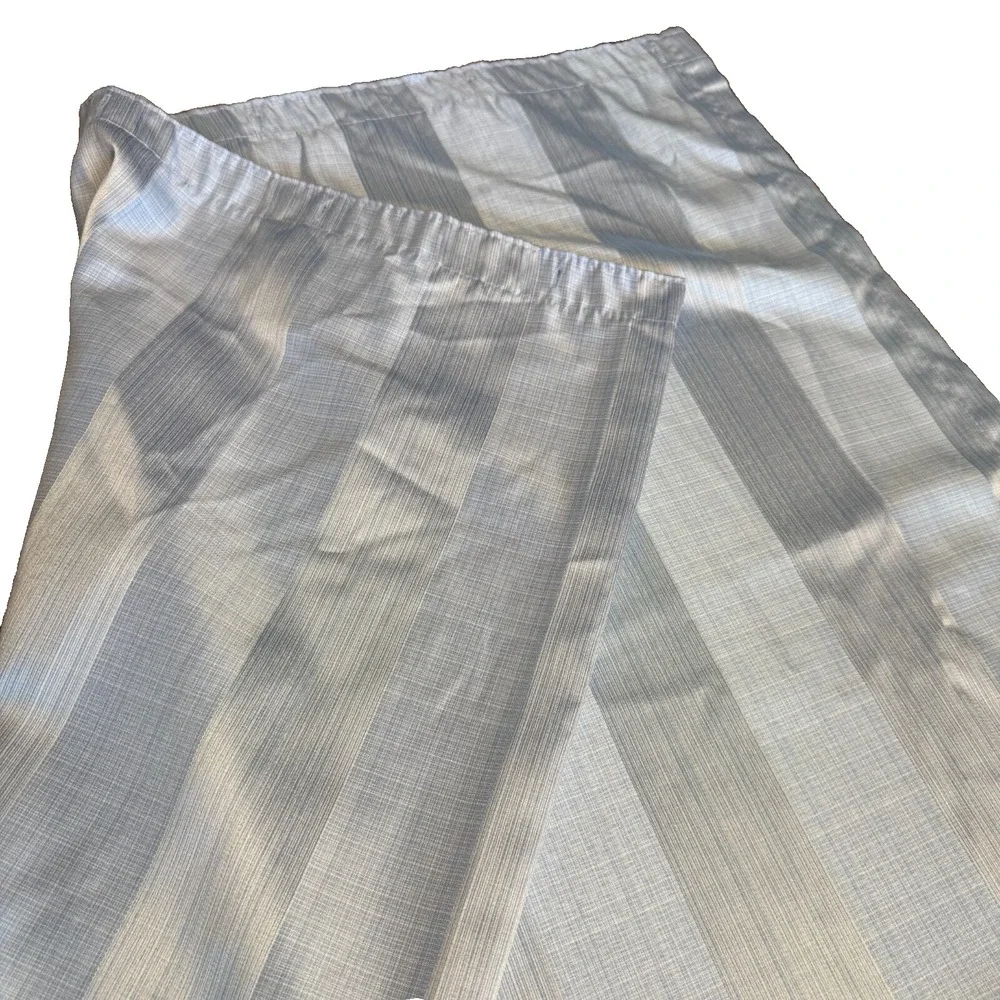 Shower‎ Curtain Fabric Light Blue Stripe Monochromatic JC Penney Home 72