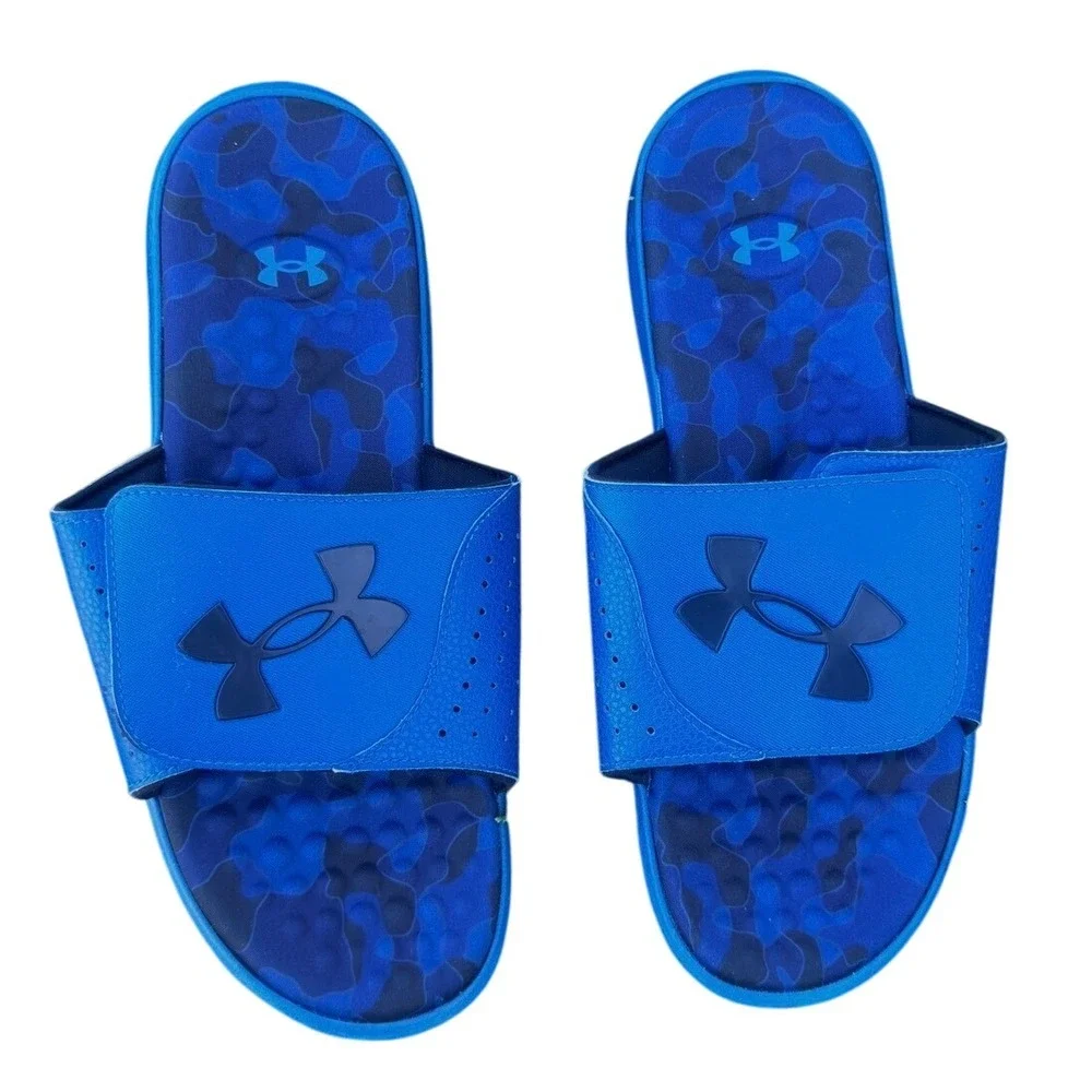 Under Armour Men's Ignite Pro Graphic Slide Sandals‎ Size 12 Blue
