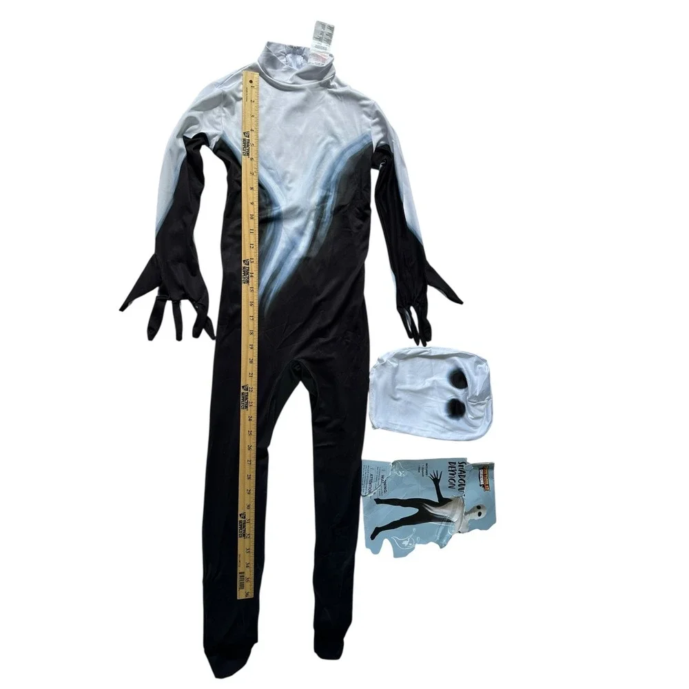 Spooktacular Creations Shadow Demon‎ Costume Jumpsuit Hood Halloween S