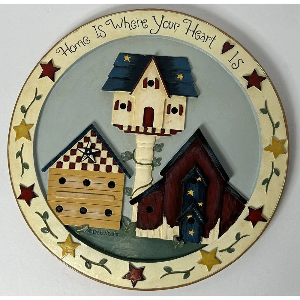 Deb Strain Bird House Home Is Where The Heart Is‎ Garden Stepping Stone Decor