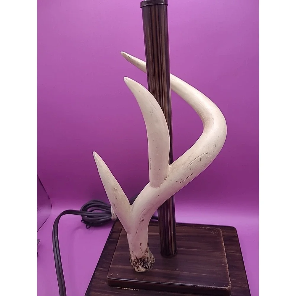 Vintage‎ Faux Antler Table Lamp Accent Lamp Tested Works