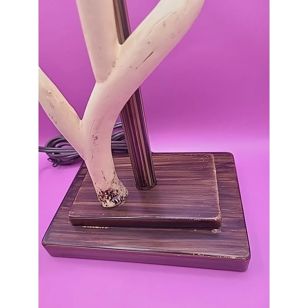 Vintage‎ Faux Antler Table Lamp Accent Lamp Tested Works