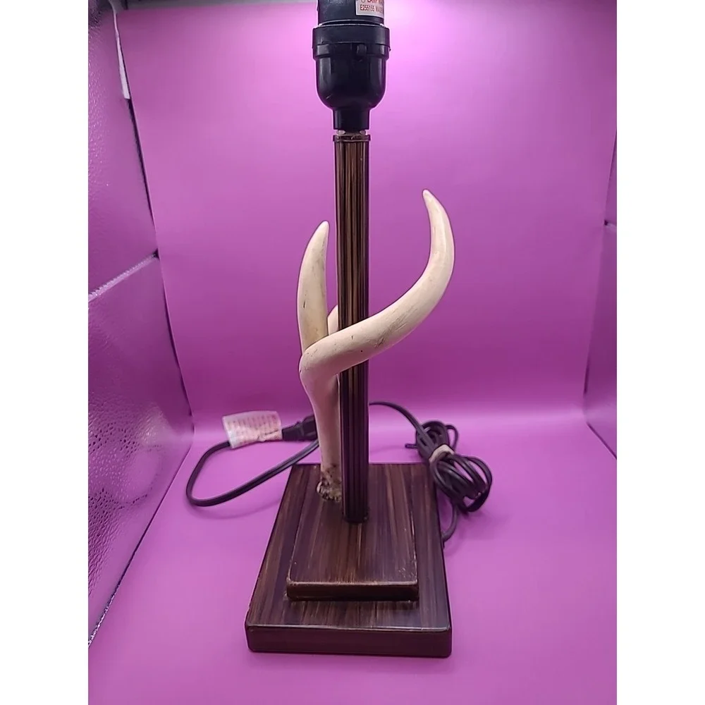 Vintage‎ Faux Antler Table Lamp Accent Lamp Tested Works