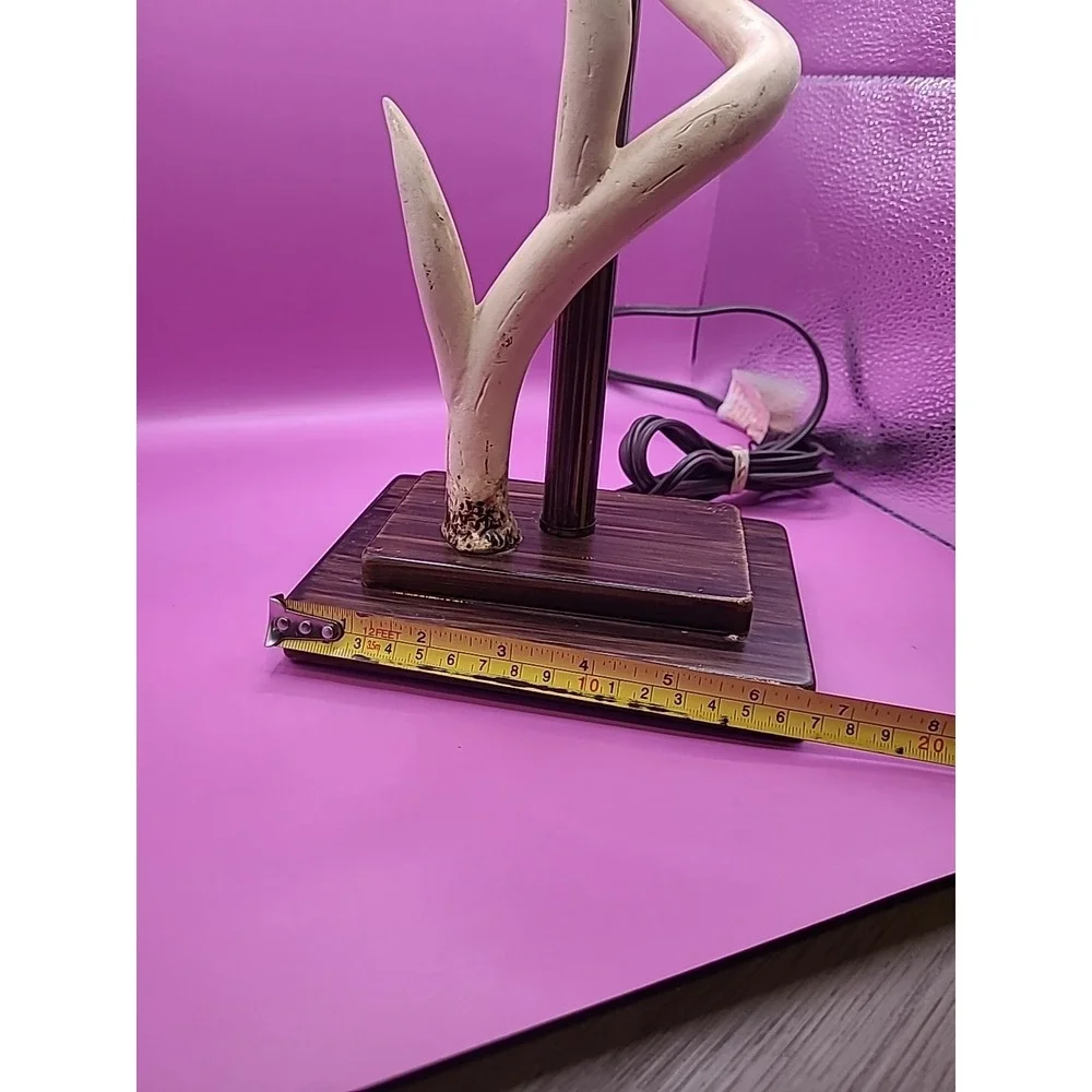 Vintage‎ Faux Antler Table Lamp Accent Lamp Tested Works