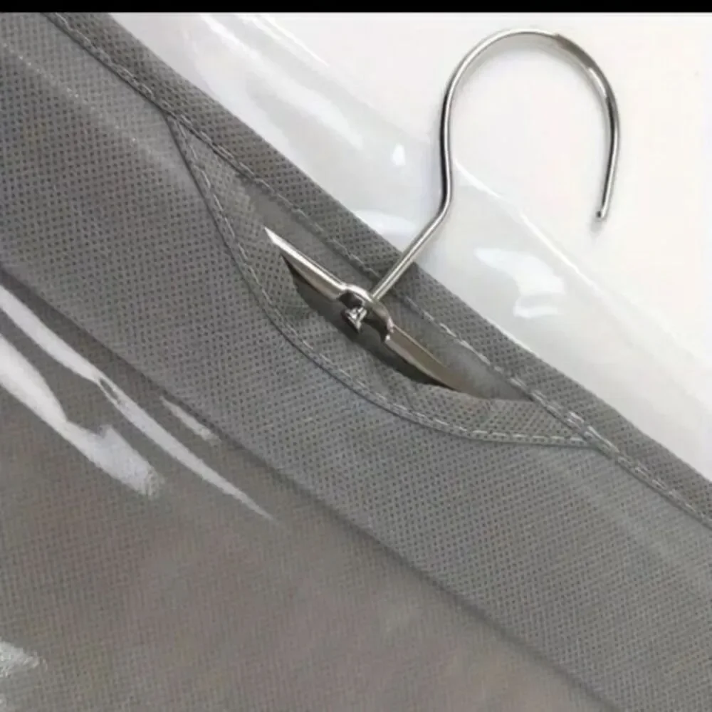 Hanging Purse‎ Hand Bag Organizer Storage, Gray Transparent Holds 6 Hang Bags