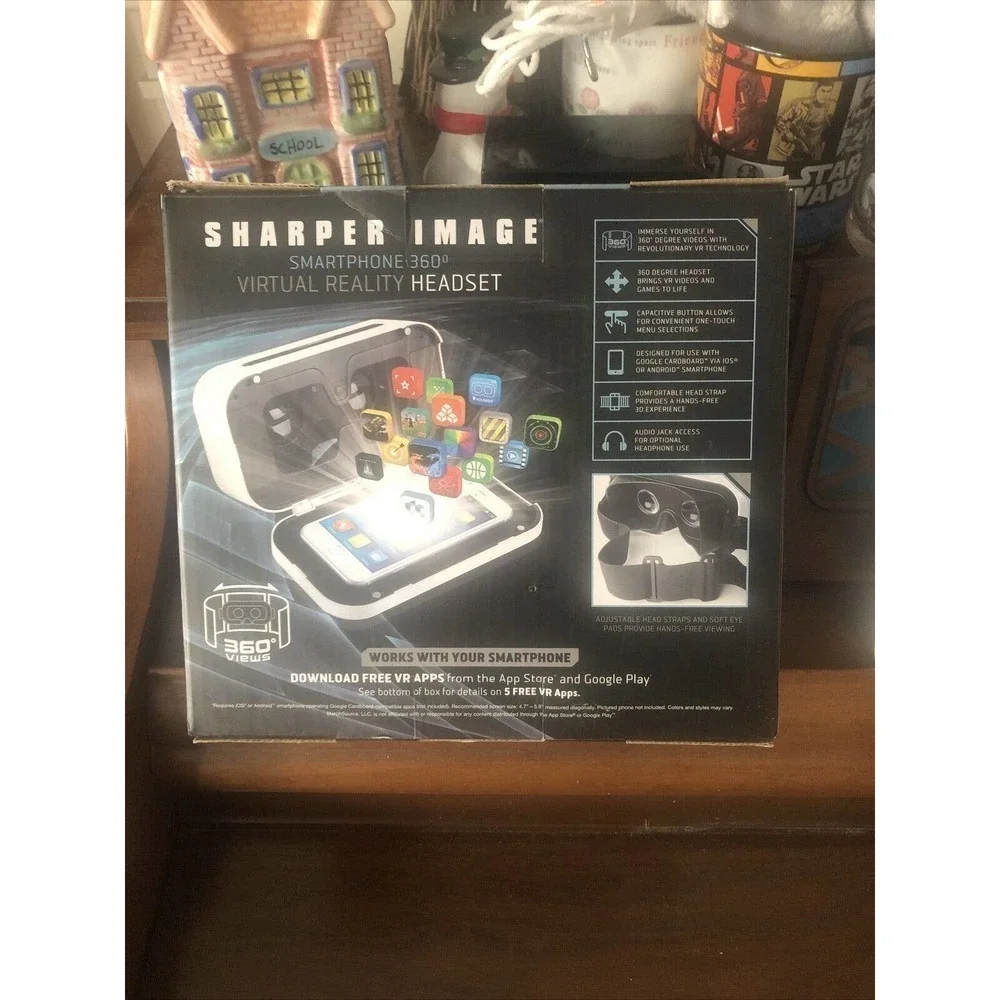 Smartphone 360 Degree Virtual Reality Headset Sharper Image NEW