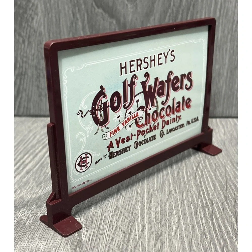 Vintage 1992 Hershey's Golf Wafers Chocolate Advertising Sign K-Line Trains