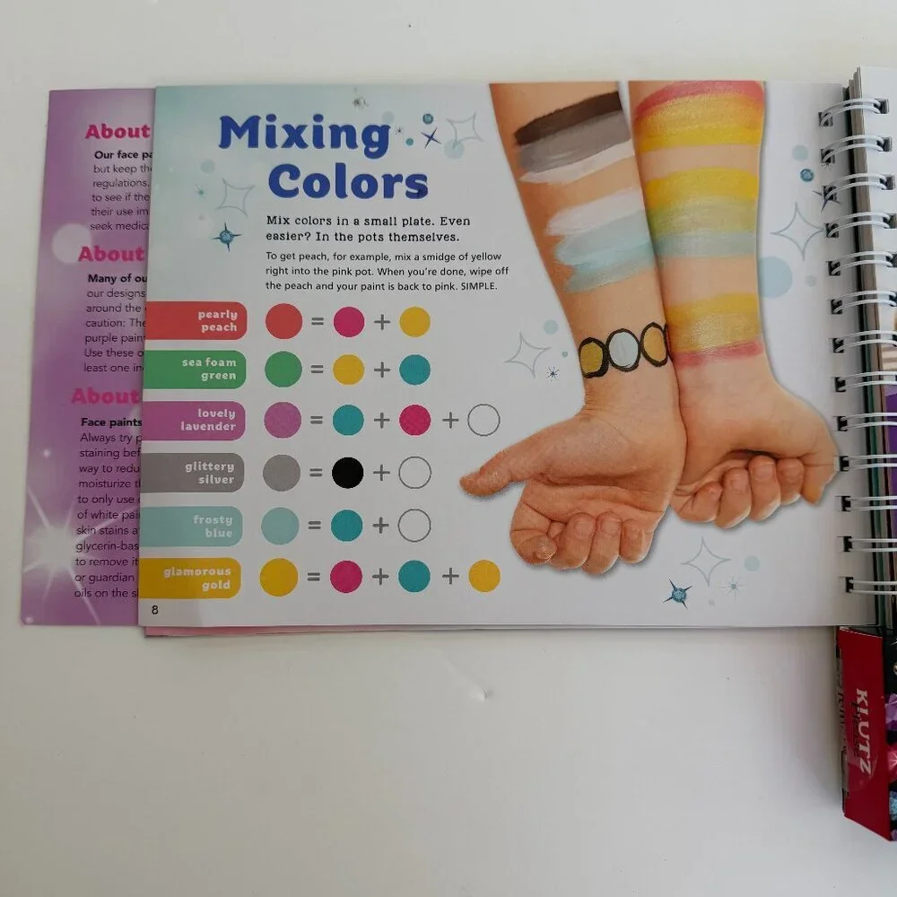 Klutz Glitter & Rhinestones Cosmetic-Grade Face Painting Kit Book