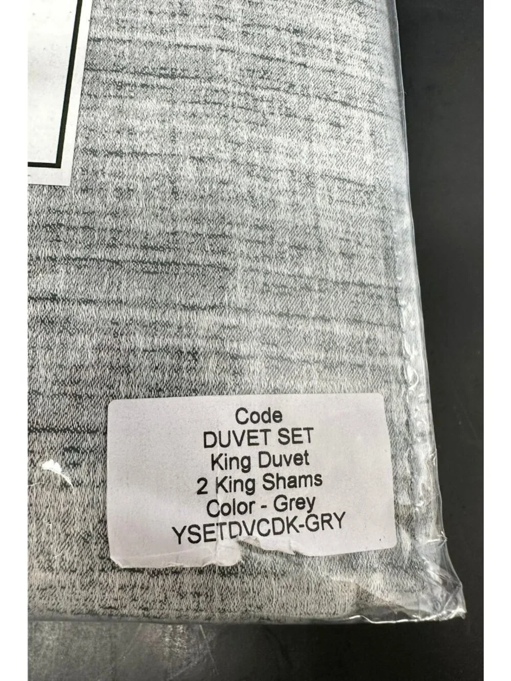 ANN GISH THE ART OF HOME CODE GREY King Duvet Set w/2 King Shams NEW $525