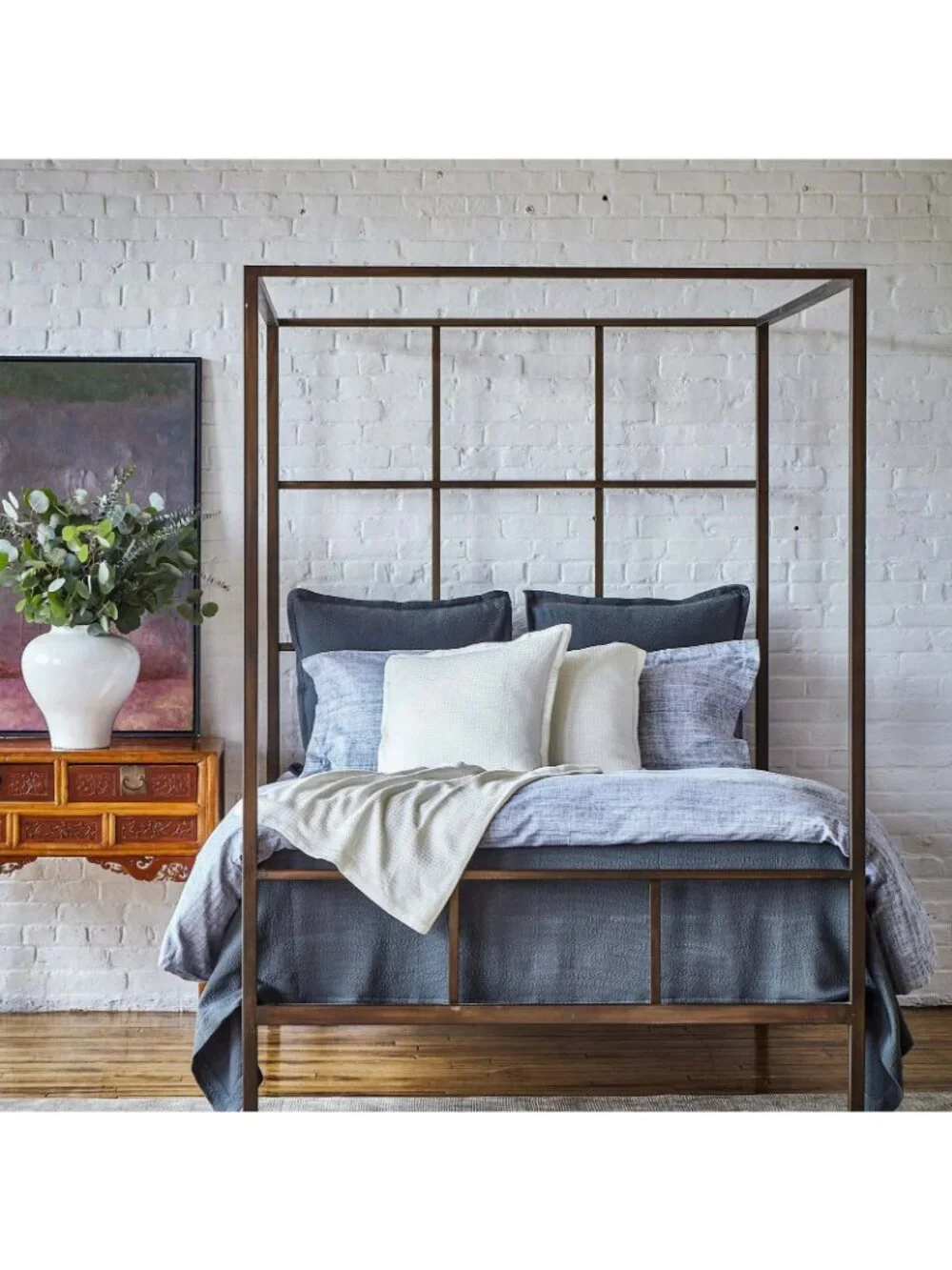 ANN GISH THE ART OF HOME CODE GREY King Duvet Set w/2 King Shams NEW $525