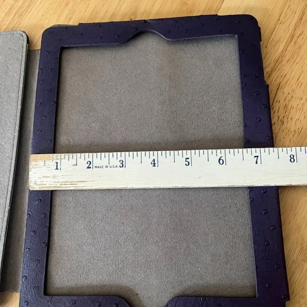 CaseMate Ipad Case Purple Ostrich Leather Snap Closure 7.5