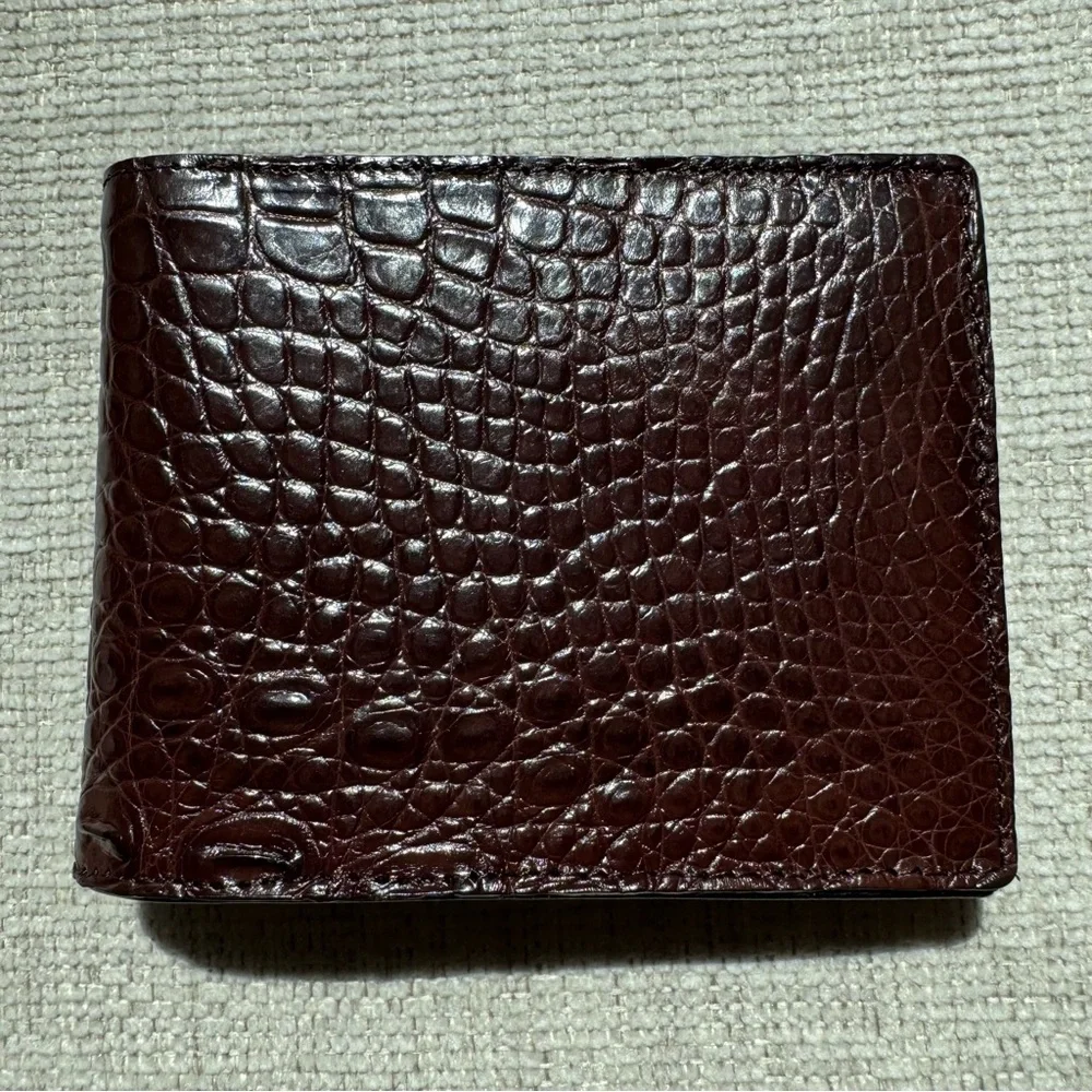 Bi-Fold Authentic Crocodile Leather Wallet